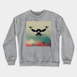 Drone Mustache AI Crewneck Sweatshirt